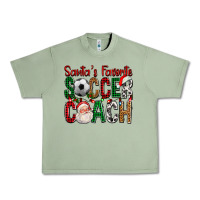 Oil Green Santa's Favorite Soccer Coach For Christmas Urban Heavy Tee - FaDigitalArtStudio