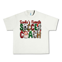 Pistachio Santa's Favorite Soccer Coach For Christmas Urban Heavy Tee - FaDigitalArtStudio