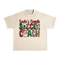 Sandshell Santa's Favorite Soccer Coach For Christmas Urban Heavy Tee - FaDigitalArtStudio