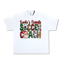 White Santa's Favorite Soccer Coach For Christmas Urban Heavy Tee - FaDigitalArtStudio