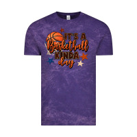 Cloud Purple it's a basketball kinda day Vintage Tee - FaDigitalArtStudio