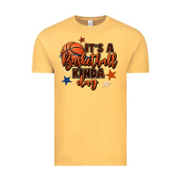 Vintage Mustard it's a basketball kinda day Vintage Tee - FaDigitalArtStudio
