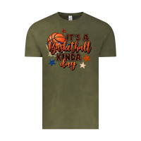 Vintage Olive it's a basketball kinda day Vintage Tee - FaDigitalArtStudio