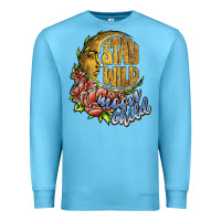 Ocean Blue stay wild moon child Premium Sweatshirt - JahusDesignShop