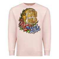 Pale Pink stay wild moon child Premium Sweatshirt - JahusDesignShop