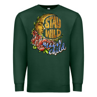 Sports Green stay wild moon child Premium Sweatshirt - JahusDesignShop