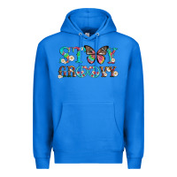 True Royal stay groovy with butterfly peace sign and flowers Premium Hoodie - Artiststas
