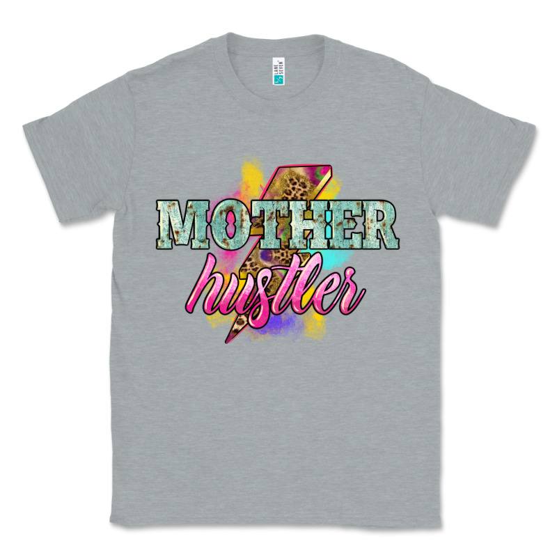 Mother Hustler Lightning Bolt Mother's Day Classic Tee by HowdyJamesFarm | Teevron