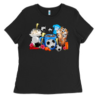 Black Soccer Coffee Cups Ladies Tee - FaDigitalArtStudio