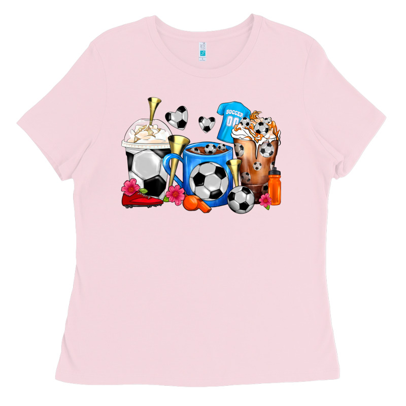 Soccer Coffee Cups Ladies Tee by FaDigitalArtStudio | Teevron