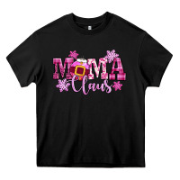 Black mama claus pink christmas Heavy Core Tee - CowGirlArtShop