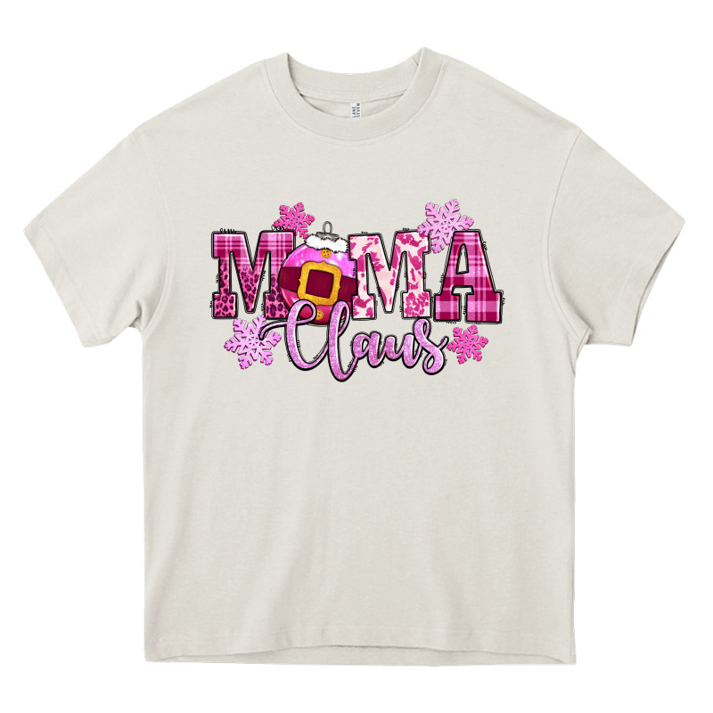 Mama Claus Pink Christmas Heavy Core Tee by CowGirlArtShop | Teevron