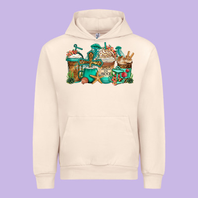Jesus Is My Anchor Coffee Cups Urban Hoodie Designed By Jasminsmagicworld