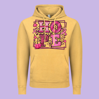 Hope Breast Cancer Awareness Fall Vintage Hoodie Designed By Lillyallendesigns