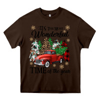 Chocolate Brown its the most wonderful time of the year Heavy Core Tee - CowGirlArtShop
