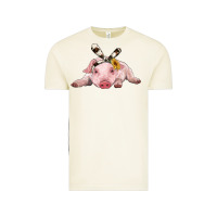 Vintage Arctic baby pig with cowhide ribbon Vintage Tee - RanaPortraitStore