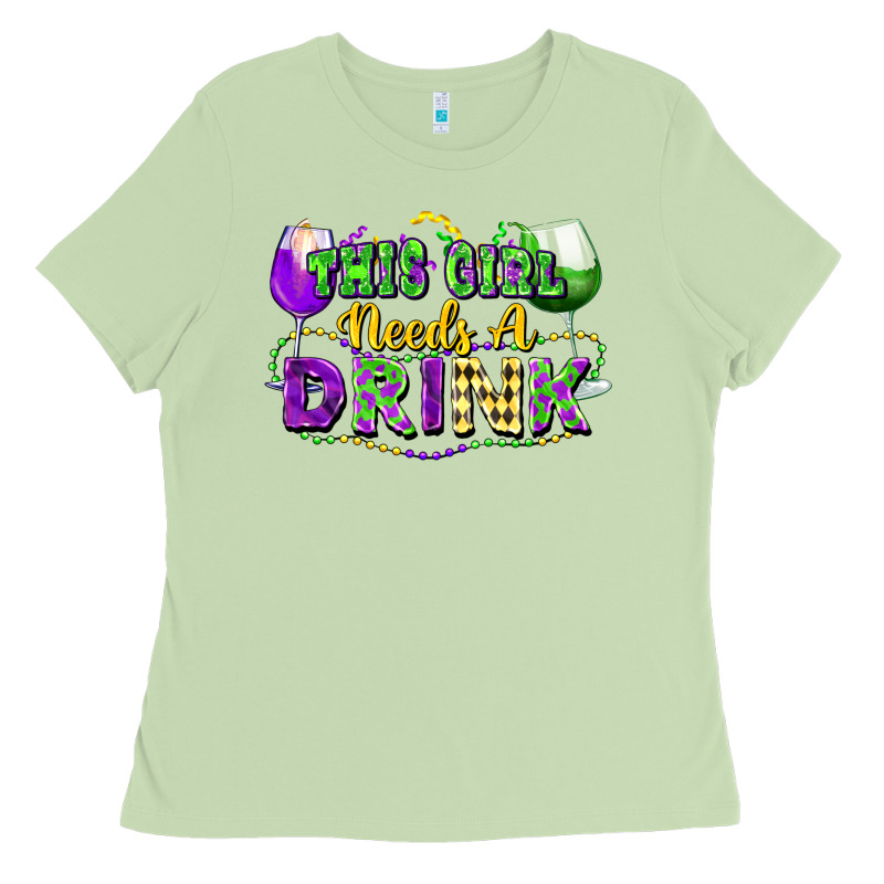 This Girl Needs A Drink Ladies Tee by FaDigitalArtStudio | Teevron