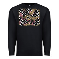 Black racing leopard backgraund Premium Sweatshirt - JahusDesignShop