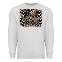 Dove Grey racing leopard backgraund Premium Sweatshirt - JahusDesignShop