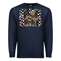 Navy racing leopard backgraund Premium Sweatshirt - JahusDesignShop