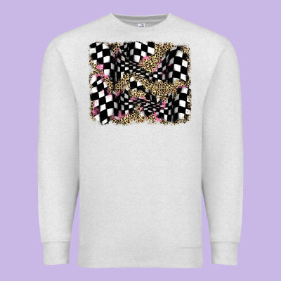 Racing Leopard Backgraund Premium Sweatshirt Designed By Jahusdesignshop