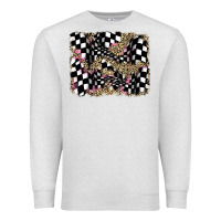 Oatmeal Heather racing leopard backgraund Premium Sweatshirt - JahusDesignShop