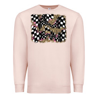 Pale Pink racing leopard backgraund Premium Sweatshirt - JahusDesignShop