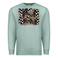 Seafoam racing leopard backgraund Premium Sweatshirt - JahusDesignShop