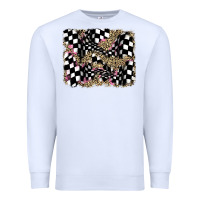 White racing leopard backgraund Premium Sweatshirt - JahusDesignShop
