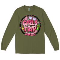 Army Green Grils Trip 2025 Long Sleeve Tee - CowhideDigitalArt