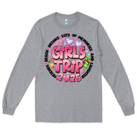 Heather Grey Grils Trip 2025 Long Sleeve Tee - CowhideDigitalArt