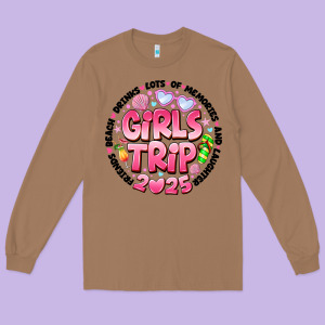 Grils Trip 2025 Long Sleeve Tee Designed By Cowhidedigitalart