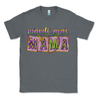 Charcoal Heather Mardi gras mama with beads mother's day Classic Tee - HowdyJamesFarm