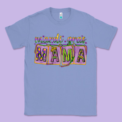 Mardi Gras Mama With Beads Mother's Day Classic Tee Designed By Howdyjamesfarm