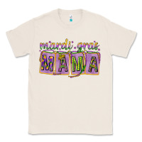 Natural Mardi gras mama with beads mother's day Classic Tee - HowdyJamesFarm