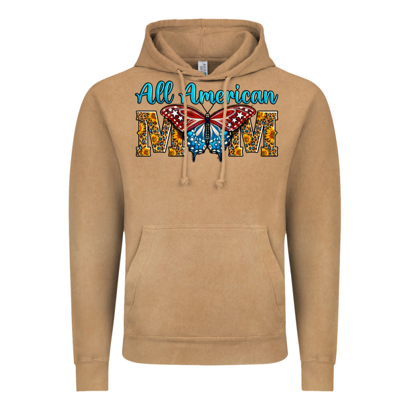 All American Mom Butterfly Vintage Hoodie by LillyAllenDesigns | Teevron