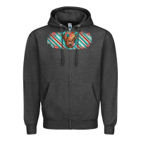 Charcoal Heather cow floral Zipper Hoodie - JahusDesignShop