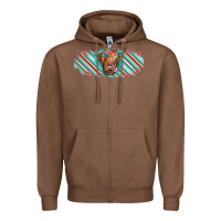Chestnut cow floral Zipper Hoodie - JahusDesignShop