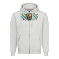 Dove Grey cow floral Zipper Hoodie - JahusDesignShop