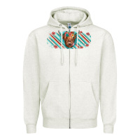 Oatmeal Heather cow floral Zipper Hoodie - JahusDesignShop