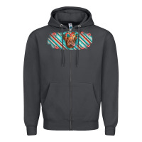 Smoke cow floral Zipper Hoodie - JahusDesignShop