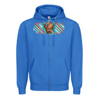 True Royal cow floral Zipper Hoodie - JahusDesignShop