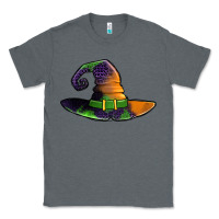 Charcoal Heather Purple leopard witch hat Classic Tee - Jasminsmagicworld
