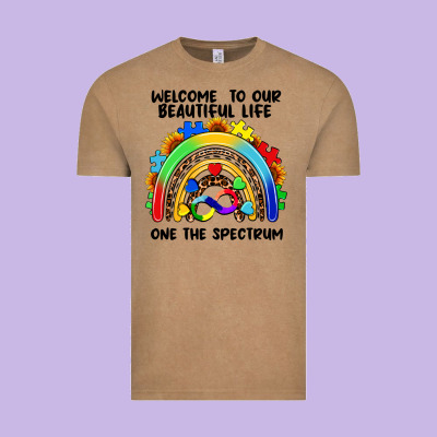 Autism Rainbow Vintage Tee Designed By Fadigitalartstudio