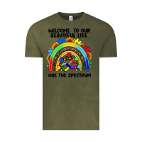 Vintage Olive Autism rainbow Vintage Tee - FaDigitalArtStudio