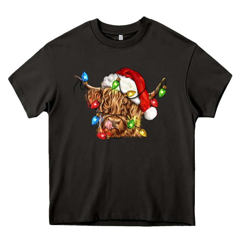 Christmas Heifer Cow Heavy Core Tee by CowGirlArtShop | Teevron