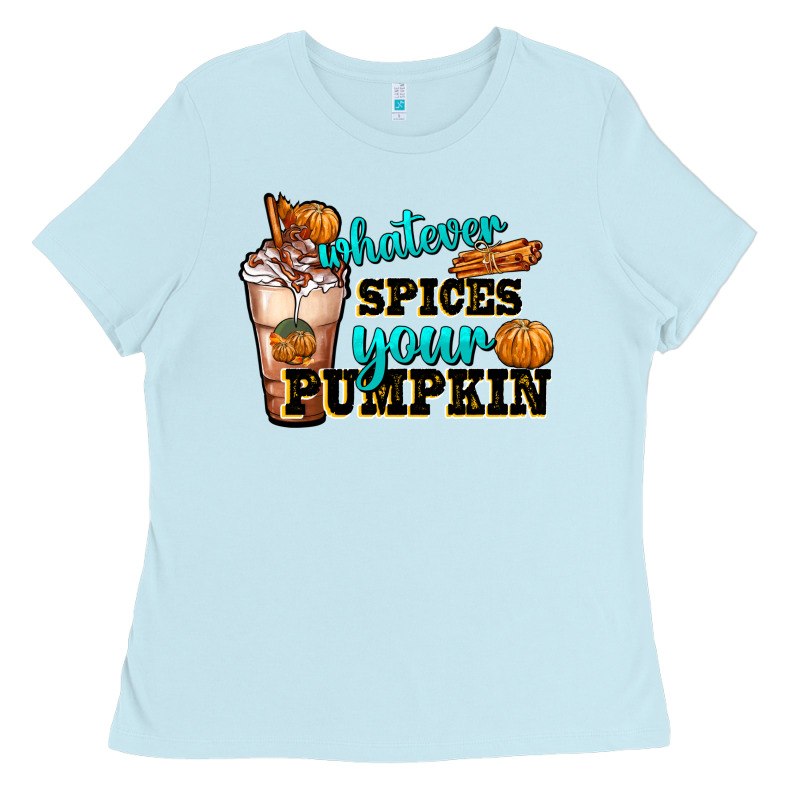 Whatever Spice Your Pumpkin Coffee Cup Ladies Tee by FaDigitalArtStudio | Teevron