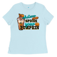Baby Blue whatever spice your pumpkin coffee cup Ladies Tee - FaDigitalArtStudio