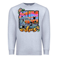 Heather Grey sum mer vibes Premium Sweatshirt - JahusDesignShop