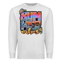 Oatmeal Heather sum mer vibes Premium Sweatshirt - JahusDesignShop